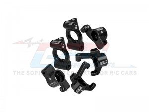 GPM LMB192122 7075 ALLOY FRONT CASTER BLOCKS & FRONT SPINDLES & REAR HUBS FOR LOSI 1/24 Micro-B 2WD Buggy RTR LOS00007  - BLACK - LMB192122-BK