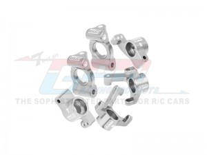 GPM LMB192122 7075 ALLOY FRONT CASTER BLOCKS & FRONT SPINDLES & REAR HUBS FOR LOSI 1/24 Micro-B 2WD Buggy RTR LOS00007  - SILVER - LMB192122-S