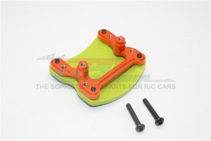 GPM GM168F/R ALUMINIUM And PLASTIC FRONT/REAR SKID PLATE MOUNT 1/10 RC G-MADE R1 ROCK BUGGY - Orange - GM168F/R-OR