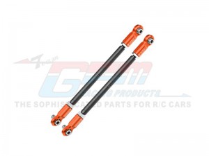 GPM XRT047S 4140 CARBON STEEL ADJUSTABLE FRONT STEERING ROD WITH 7075 ALLOY ENDS 7897 FOR TRAXXAS 1/6 4WD XRT 8S X-MAXX Wide kit MONSTER  - ORANGE - XRT047S-OR