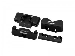 GPM LMB0089 ALLOY FRONT BULKHEAD & REAR PIN MOUNTS FOR LOSI 1/24 Micro-B 2WD Buggy LOS00007 - BLACK - LMB0089-BK