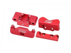 GPM LMB0089 ALLOY FRONT BULKHEAD & REAR PIN MOUNTS FOR LOSI 1/24 Micro-B 2WD Buggy LOS00007 - RED - LMB0089-R