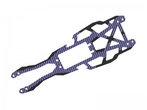 3RACING SAK-D616GA CARBON GRAPHITE COLOR UPPER DECK FOR 1/10 SAKURA D6 SPORT DRIFT ONROAD CAR - BLUE - SAK-D616GA/BU