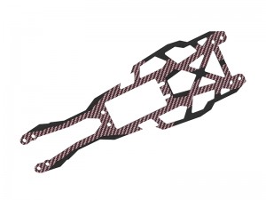 3RACING SAK-D616GA CARBON GRAPHITE COLOR UPPER DECK FOR 1/10 SAKURA D6 SPORT DRIFT ONROAD CAR - RED - SAK-D616GA/RE