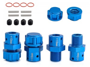 ALUMINUM +10mm EXTENDED WHEEL 17MM HEX ADAPTOR ARA311035 ARAC9763 FOR 1/7 FIRETEAM INFRACTION MOJAVE FALONY 1/8 KRATON OUTCAST 6S BLX - BLUE - RS-ARA31103510MM/BU