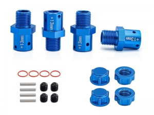 ALUMINUM +13mm EXTENDED WHEEL 17MM HEX ADAPTOR ARA311035 ARAC9763 FOR 1/7 FIRETEAM INFRACTION MOJAVE FALONY 1/8 KRATON OUTCAST 6S BLX - BLUE - RS-ARA31103513MM/BU