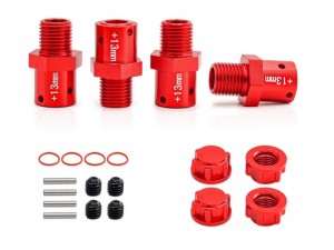 ALUMINUM +13mm EXTENDED WHEEL 17MM HEX ADAPTOR ARA311035 ARAC9763 FOR 1/7 FIRETEAM INFRACTION MOJAVE FALONY 1/8 KRATON OUTCAST 6S BLX - RED - RS-ARA31103513MM/RE