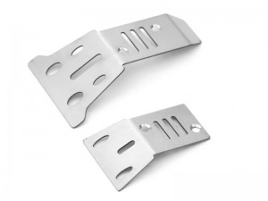 STAINLESS STEEL FRONT & REAR CHASSIS ARMOR PROTECTOR ARA320817 FOR ARRMA 1/14 MOJAVE GROM RC TRUCK ARA2104 - RS-ARA320817