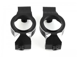 ALUMINUM FRONT CASTER BLOCK C-HUB 7732 FOR 1/5 TRAXXAS X-MAXX 6S 8S MONSTER TRUCK - BLACK - RS-TRX7732/BK
