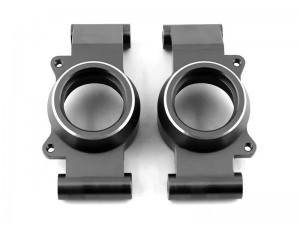 ALUMINUM REAR STUB AXLE CARRIERS 7752 FOR 1/5 TRAXXAS X-MAXX 6S 8S MONSTER TRUCK - BLACK - RS-TRX7752/BK