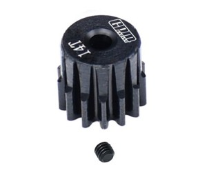 GPM LMB014TS 40Cr STEEL PINION MOTOR GEAR - 14T / 15T / 16T / 17T / 18T 0.5M 2mm Shaft For LOSI 1/24 Micro-B 2WD Buggy LOS00007 - LMB014TS-BK