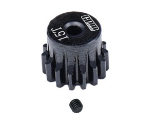 GPM LMB014TS 40Cr STEEL PINION MOTOR GEAR - 14T / 15T / 16T / 17T / 18T 0.5M 2mm Shaft For LOSI 1/24 Micro-B 2WD Buggy LOS00007 - 15T - LMB015TS-BK
