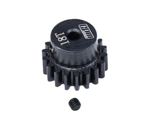 GPM LMB014TS 40Cr STEEL PINION MOTOR GEAR - 14T / 15T / 16T / 17T / 18T 0.5M 2mm Shaft For LOSI 1/24 Micro-B 2WD Buggy LOS00007 - LMB018TS-BK