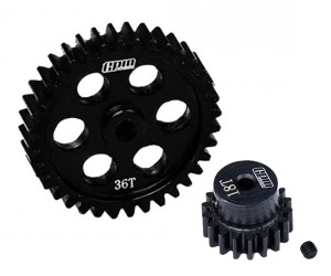 GPM 40CrMo STEEL PINION GEAR 14/15/16/17/18T WITH 36T MAIN GEAR SET LOS-1769 FOR LOSI 1/24 Micro-B 2WD Buggy LOS00007 - 18T / 36T - LMB01836TS