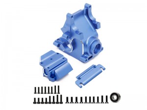ALUMINUM FRONT / REAR BULKHEAD GEARBOX AR310854 FOR ARRMA 1/7 BIG ROCK FELONY FIRETEAM INFRACTION LIMITLESS  MOJAVE 1/8 KRATON NOTORIOUS TYPHON 6S BLX - BLUE - RS-AR310854-BU