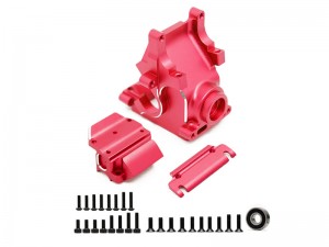 ALUMINUM FRONT / REAR BULKHEAD GEARBOX AR310854 FOR ARRMA 1/7 BIG ROCK FELONY FIRETEAM INFRACTION LIMITLESS  MOJAVE 1/8 KRATON NOTORIOUS TYPHON 6S BLX - RED - RS-AR310854-RE