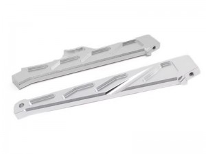 ALUMINUM FRONT / REAR CENTER BRACE SET AR320445 FOR ARRMA 1/7 MOJAVE 6S BLX ARA106058 - SILVER - RS-AR320445/SI