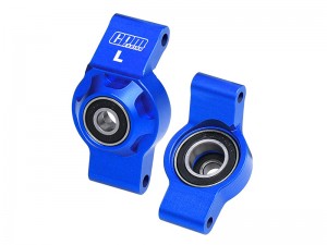 GPM TXMM022 7075 ALLOY REAR HUB STUB AXLE CARRIERS WITH OVERSIZE BEARING 10752 FOR 1/10 TRAXXAS MINI MAXX / MINI XRT / MINI SLASH - BLUE - TXMM022-B
