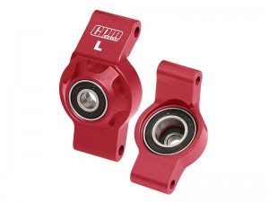 GPM TXMM022 7075 ALLOY REAR HUB STUB AXLE CARRIERS WITH OVERSIZE BEARING 10752 FOR 1/10 TRAXXAS MINI MAXX / MINI XRT / MINI SLASH - RED - TXMM022-R