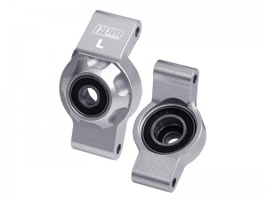 GPM TXMM022 7075 ALLOY REAR HUB STUB AXLE CARRIERS WITH OVERSIZE BEARING 10752 FOR 1/10 TRAXXAS MINI MAXX / MINI XRT / MINI SLASH - SILVER - TXMM022-S