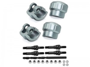 ALUMINUM SHOCK STANDOFF CAP PROTECTOR AR330482 AR330492 FOR 1/7 ARRMA BIG ROCK FIRETEAM INFRACTION KRATON FELONY 1/8 KRATON OUTCAST TYPHON 6S BLX - GUN SILVER - RS-AR33048292/GS