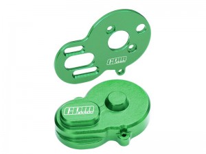GPM LMB1838 7075 ALLOY MOTOR PLATE & REAR MAIN GEAR COVER LOS-1769 FOR LOSI 1/24 Micro-B 2WD Buggy LOS00007 - GREEN - LMB1838-G