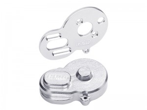 GPM LMB1838 7075 ALLOY MOTOR PLATE & REAR MAIN GEAR COVER LOS-1769 FOR LOSI 1/24 Micro-B 2WD Buggy LOS00007 - SILVER - LMB1838-S