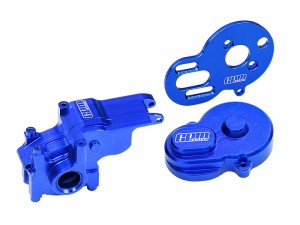 GPM 7075 ALLOY MOTOR PLATE & REAR MAIN GEAR COVER TRANSMISSION CASE LOS-1769 FOR LOSI 1/24 Micro-B 2WD Buggy LOS00007 - BLUE - LMB131838-B