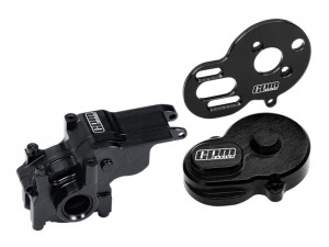 GPM 7075 ALLOY MOTOR PLATE & REAR MAIN GEAR COVER TRANSMISSION CASE LOS-1769 FOR LOSI 1/24 Micro-B 2WD Buggy LOS00007 - LMB131838-BK