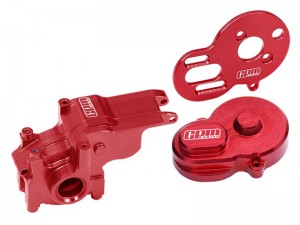 GPM 7075 ALLOY MOTOR PLATE & REAR MAIN GEAR COVER TRANSMISSION CASE LOS-1769 FOR LOSI 1/24 Micro-B 2WD Buggy LOS00007 - RED - LMB131838-R