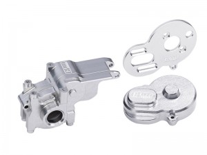 GPM 7075 ALLOY MOTOR PLATE & REAR MAIN GEAR COVER TRANSMISSION CASE LOS-1769 FOR LOSI 1/24 Micro-B 2WD Buggy LOS00007 - SILVER - LMB131838-S