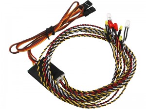 8CH UNIVERSAL FRONT & REAR RC LIGHT SYSTEM TURNING SIGNAL STEERING HEADLIGH SPOTLIGHT FOR 1/8 1/10 ONROAD OFFROAD CRAWLER TRUCK BUGGY CAR - RS-LEDK02