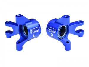 GPM TXMM021 7075 ALLOY FRONT STEERING BLOCKS WITH OVERSIZE BEARING 10736 FOR TRAXXAS MINI MAXX MINI XRT MINI SLASH - BLUE - TXMM021-B