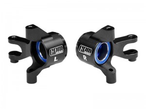 GPM TXMM021 7075 ALLOY FRONT STEERING BLOCKS WITH OVERSIZE BEARING 10736 FOR TRAXXAS MINI MAXX MINI XRT MINI SLASH - BLACK - TXMM021-BK