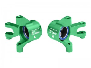 GPM TXMM021 7075 ALLOY FRONT STEERING BLOCKS WITH OVERSIZE BEARING 10736 FOR TRAXXAS MINI MAXX MINI XRT MINI SLASH - GREEN - TXMM021-G
