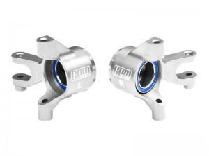 GPM TXMM021 7075 ALLOY FRONT STEERING BLOCKS WITH OVERSIZE BEARING 10736 FOR TRAXXAS MINI MAXX MINI XRT MINI SLASH - SILVER - TXMM021-S