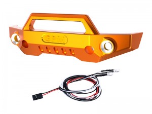 GPM TXMM330F 7075 ALLOY FRONT BUMPER WITH LED LIGHT SET 10735 10795 FOR TRAXXAS MINI MAXX MONSTER 107154-1 - ORANGE - TXMM330F-OR