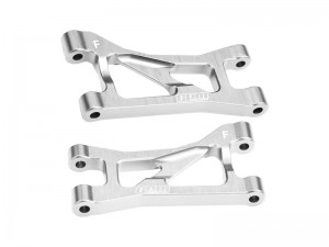 GPM TXMM054 7075 ALLOY FRONT UPPER SUSPENSION ARMS 10731 FOR 1/10 TRAXXAS MINI MAXX MONSTER TRUCK 107154-1 - SILVER - TXMM054-S