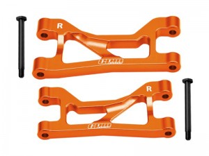 GPM TXMM057 7075 ALLOY REAR UPPER SUSPENSION ARMS 10730 FOR 1/10 TRAXXAS MINI MAXX MONSTER TRUCK 107154-1 - ORANGE - TXMM057-OR