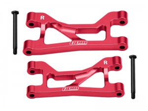 GPM TXMM057 7075 ALLOY REAR UPPER SUSPENSION ARMS 10730 FOR 1/10 TRAXXAS MINI MAXX MONSTER TRUCK 107154-1 - RED - TXMM057-R