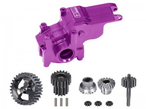 GPM LMB131200 7075 ALLOY TRANSMISSION CASE 40Cr STEEL TRANSMISSION GEAR SET LOS-1769 FOR LOSI 1/24 Micro-B Buggy LOS00007 - PURPLE - LMB131200-P