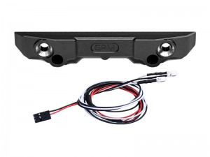 GPM TXMM330R 7075 ALLOY REAR BUMPER WITH LED LIGHTS 10735 10798 FOR TRAXXAS MINI MAXX MONSTER 107154-1 - BLACK - TXMM330R-BK