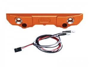GPM TXMM330R 7075 ALLOY REAR BUMPER WITH LED LIGHTS 10735 10798 FOR TRAXXAS MINI MAXX MONSTER 107154-1 - ORANGE - TXMM330R-OR