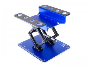 ALUMINUM ADJUSTABLE HEIGHT SETUP WORK STAND FOR 1/8 1/10 1/12 RC TRAXXAS SLASH TRX-4 SCX10 CAR - RS-ST012/BU