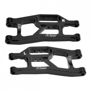 GPM TXMM055 7075 ALLOY FRONT LOWER SUSPENSION ARMS 10731 FOR TRAXXAS MINI MAXX MONSTER TRUCK 107154-1 - BLACK - TXMM055-BK