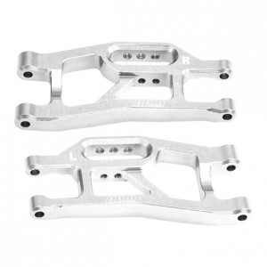 GPM TXMM055 7075 ALLOY FRONT LOWER SUSPENSION ARMS 10731 FOR TRAXXAS MINI MAXX MONSTER TRUCK 107154-1 - SILVER - TXMM055-S