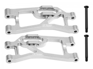 GPM TXMM056 7075 ALLOY REAR LOWER SUSPENSION ARMS 10730 10740 FOR 1/10 RC TRAXXAS MINI MAXX MONSTER 107154-1 - SILVER - TXMM056-S
