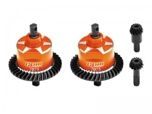 GPM TXMM1137S STEEL 7075 ALLOY F & R COMPLETE DIFFERENTIAL 10780 FOR  RC TRAXXAS MINI MAXX / MINI SLASH / MINI XRT - ORANGE - TXMM1137S-OR