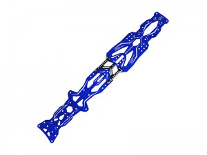 3RACING SAK-D6801 ALUMINUM ADJUSTABLE MAIN CHASSIS FOR 1/10 SAKURA D6 S AUPER SPORT RC DRIFT CAR - SAK-D6801/BU