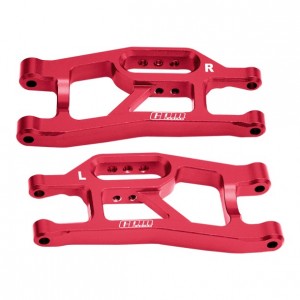 GPM TXMM055 7075 ALLOY FRONT LOWER SUSPENSION ARMS 10731 FOR TRAXXAS MINI MAXX MONSTER TRUCK 107154-1 - RED - TXMM055-R